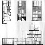 Casa TÀPIES. Barcelona, 1960. PLANO ALZADOS